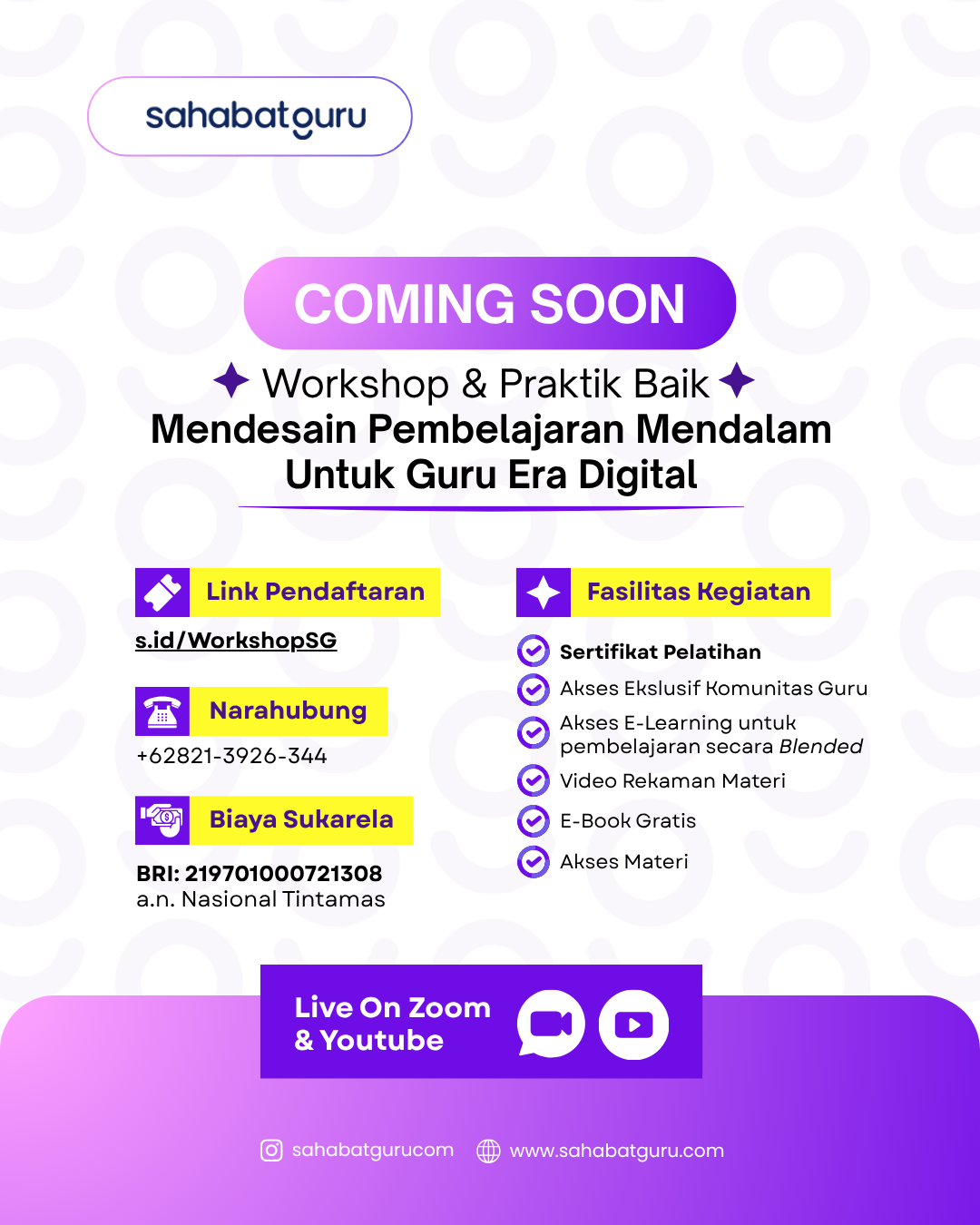Workshop & Praktik Baik  Mendesain Pembelajaran Mendalam Untuk Guru Era Digital